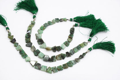Natural Sakota Emerald Tablet Cut Geometrical Cut Gemstone , Sold By Strand , 5x8 - 10x13 mm , 7 Inches , 17893