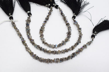 Rustic Metallic Coated Harkimar Faceted Nuggets Chips Beads , Sold By Strand ,3x5 - 4x8 mm , 7", 17899