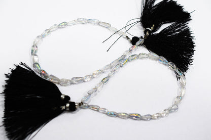 Rustic Metallic Coated Aqua ChalceRustic Metallic Coated Crystal Tear Drops Shape Smooth Gemstone , Sold By Strand , 4x7 - 5x9 mm , 8 Inches , 17900