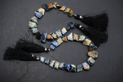 Natural Pietersite Crown Cut Nuggets Shape Geometrical Cut Gemstone , Sold By Strand , 6X10 - 10X16 mm , 7" , 17945