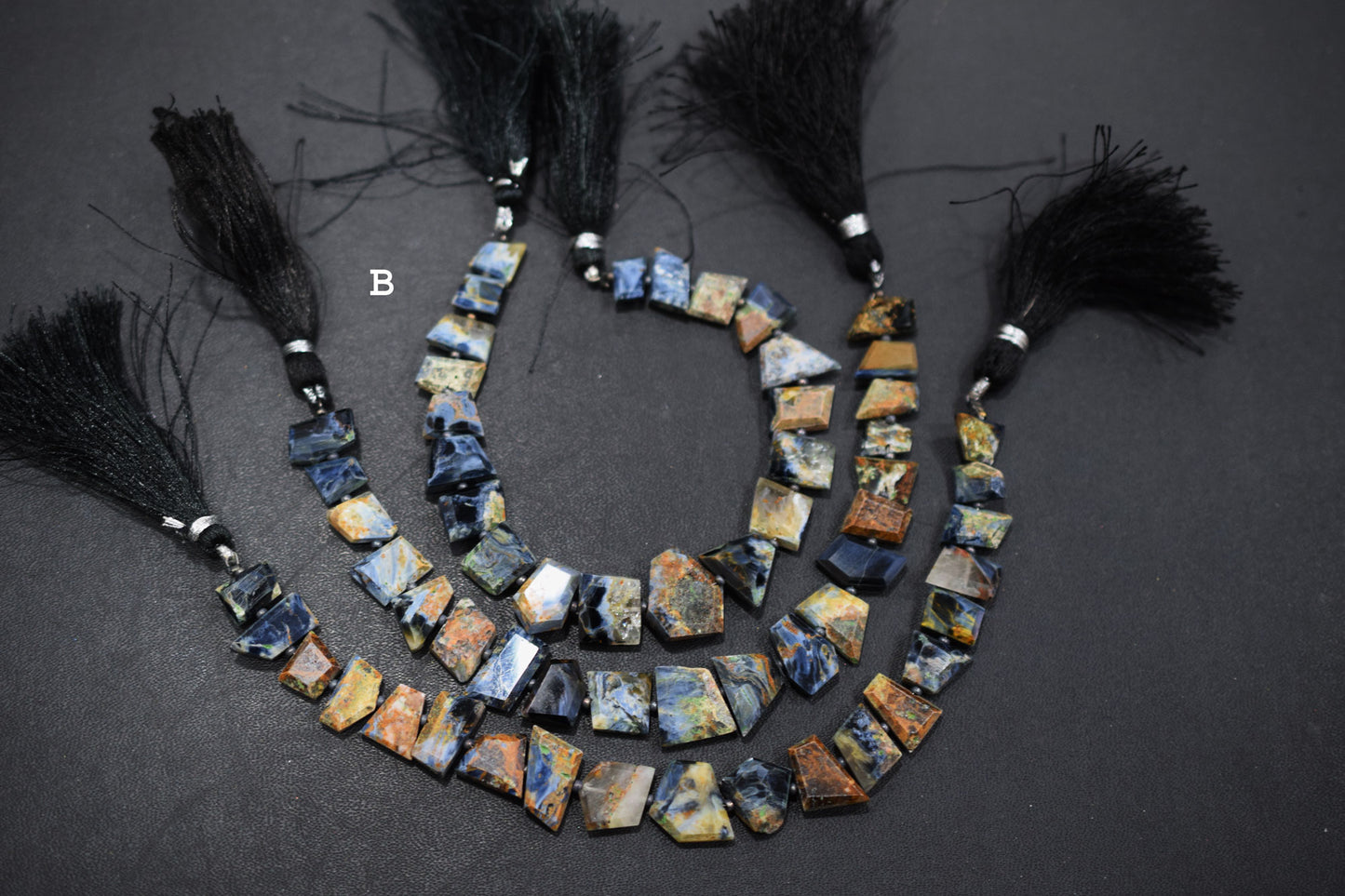 Natural Pietersite Crown Cut Nuggets Shape Geometrical Cut Gemstone , Sold By Strand , 6X10 - 10X16 mm , 7" , 17945
