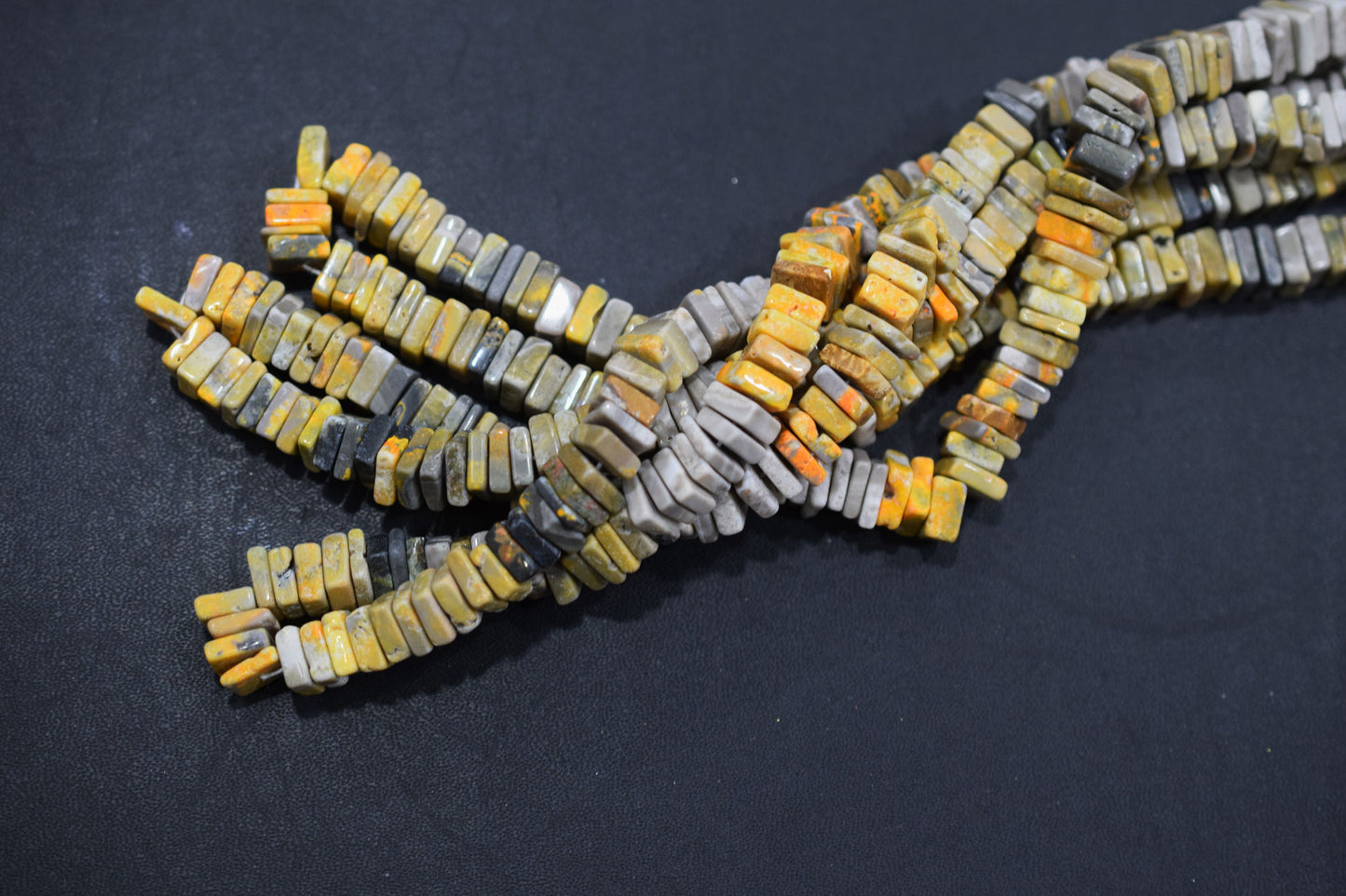 Yellow Shaded Jasper Smooth Heishi Square Shape Beads , Sold By Strand , 7.5x7.5 - 8.5x8.5 mm , 16" , 17948