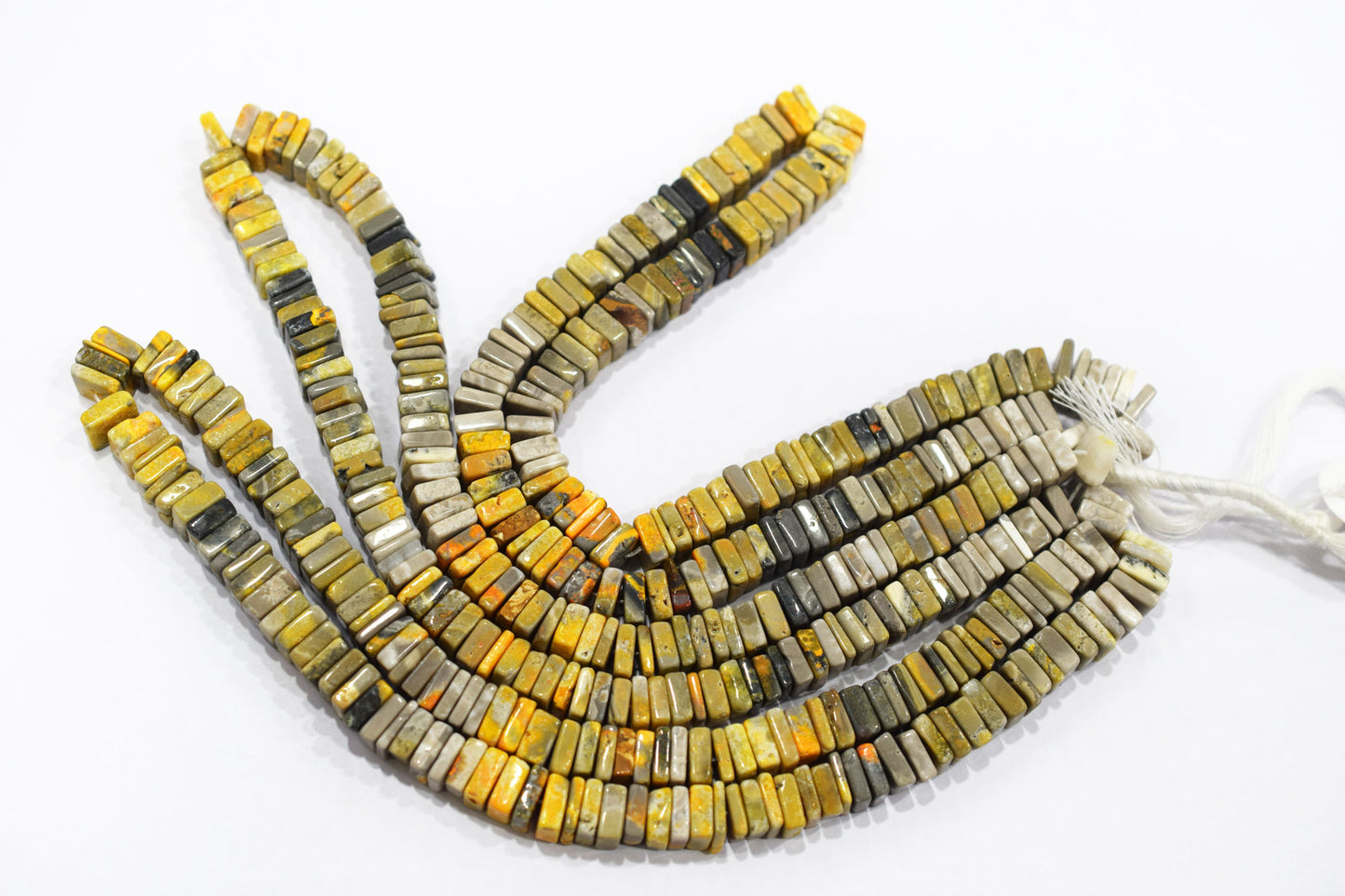 Yellow Shaded Jasper Smooth Heishi Square Shape Beads , Sold By Strand , 7.5x7.5 - 8.5x8.5 mm , 16" , 17948