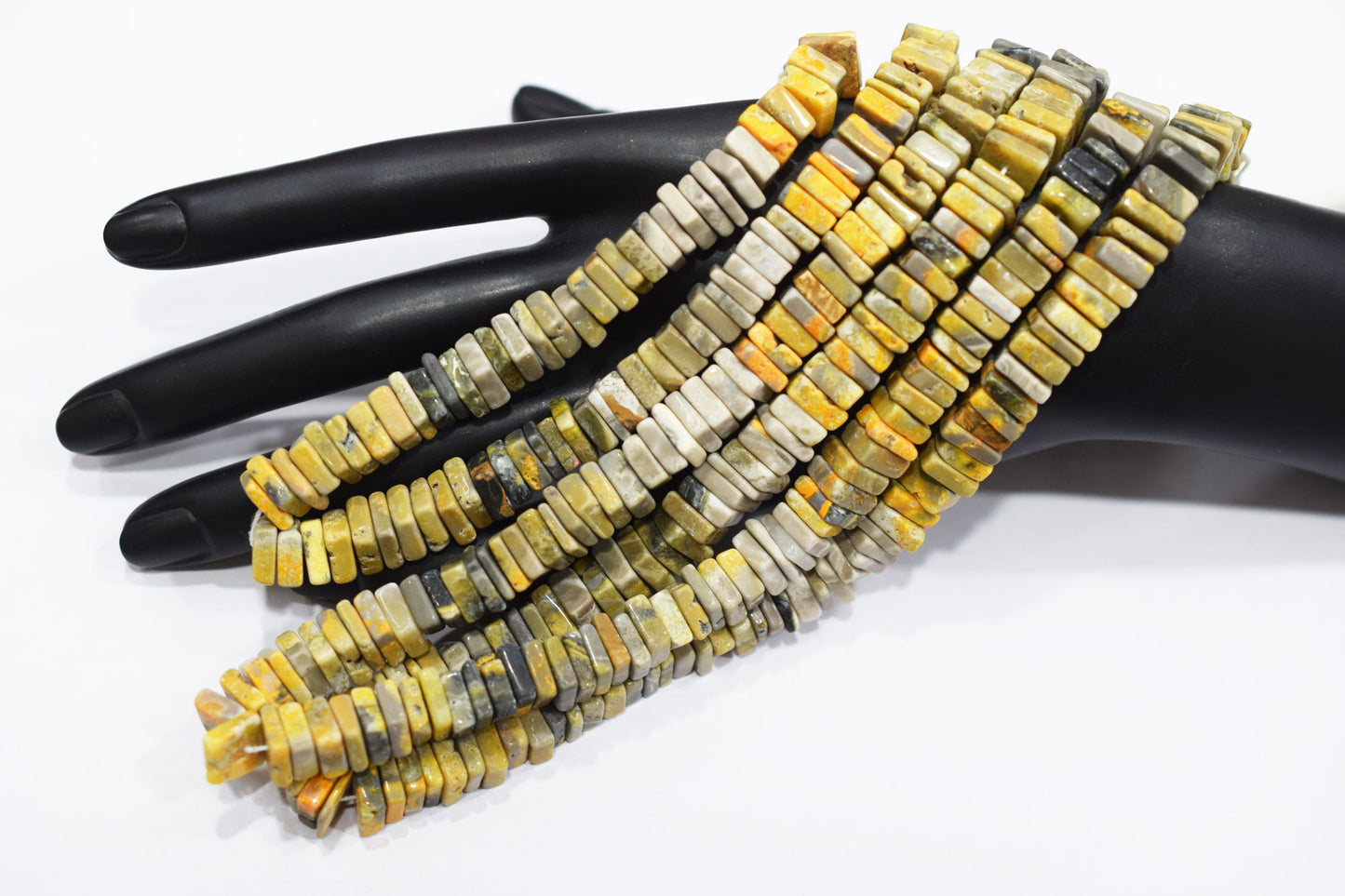 Yellow Shaded Jasper Smooth Heishi Square Shape Beads , Sold By Strand , 7.5x7.5 - 8.5x8.5 mm , 16" , 17948