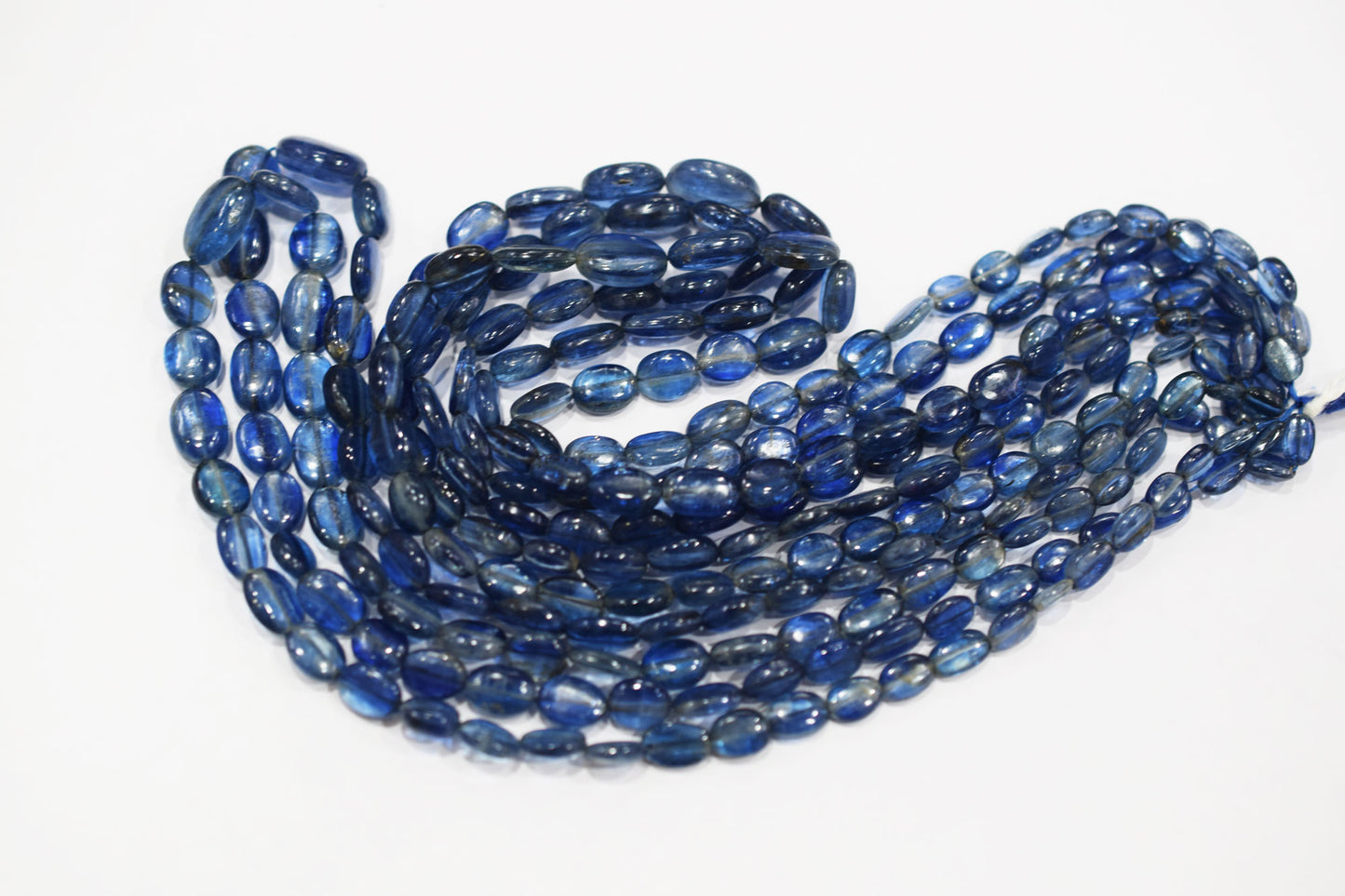 Himalayan Kyanite Smooth Oval Nuggets Shape Beads , Sold By Strand ,  4.50x6.50 - 9x13 mm , 16" ,  17964