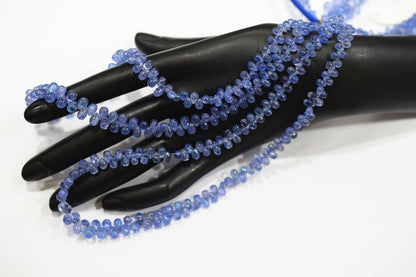 Tanzanite Smooth Tear Drops Shape Smooth Briolettes , Sold By Strand , 3x4 - 5x7.50 mm , 16 Inches ,  17971
