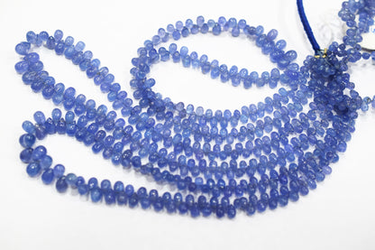 Tanzanite Smooth Tear Drops Shape Smooth Briolettes , Sold By Strand , 3x4 - 6x9 mm , 16 Inches ,  17973