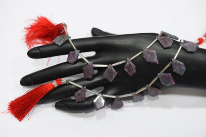 Natural Ruby Kyanite Crown Cut Tablets Gemstone , Sold By Strand , 11x17 - 12x18 mm , 7" , 18148
