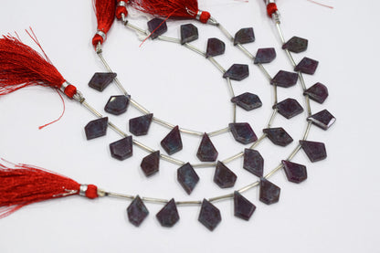 Natural Ruby Kyanite Crown Cut Tablets Gemstone , Sold By Strand , 11x17 - 12x18 mm , 7" , 18148