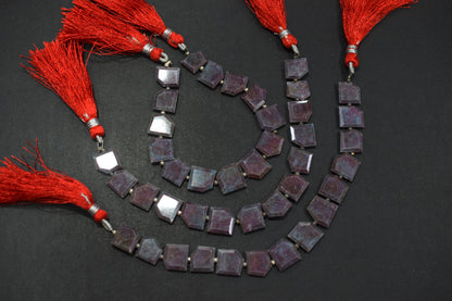 Natural Ruby Kyanite Crown Cut Tablets Gemstone , Sold By Strand , 9x11 - 13x13 mm , 7" , 18152