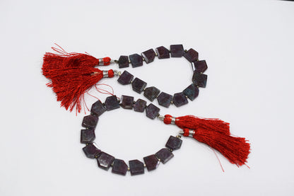 Natural Ruby Kyanite Crown Cut Tablets Gemstone , Sold By Strand , 9x11 - 13x13 mm , 7" , 18152