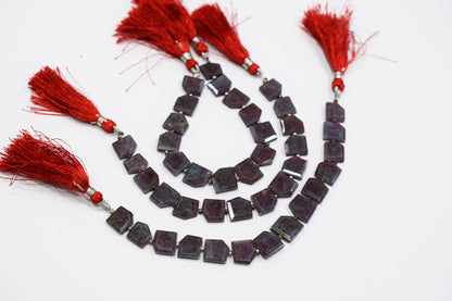Natural Ruby Kyanite Crown Cut Tablets Gemstone , Sold By Strand , 9x11 - 13x13 mm , 7" , 18152