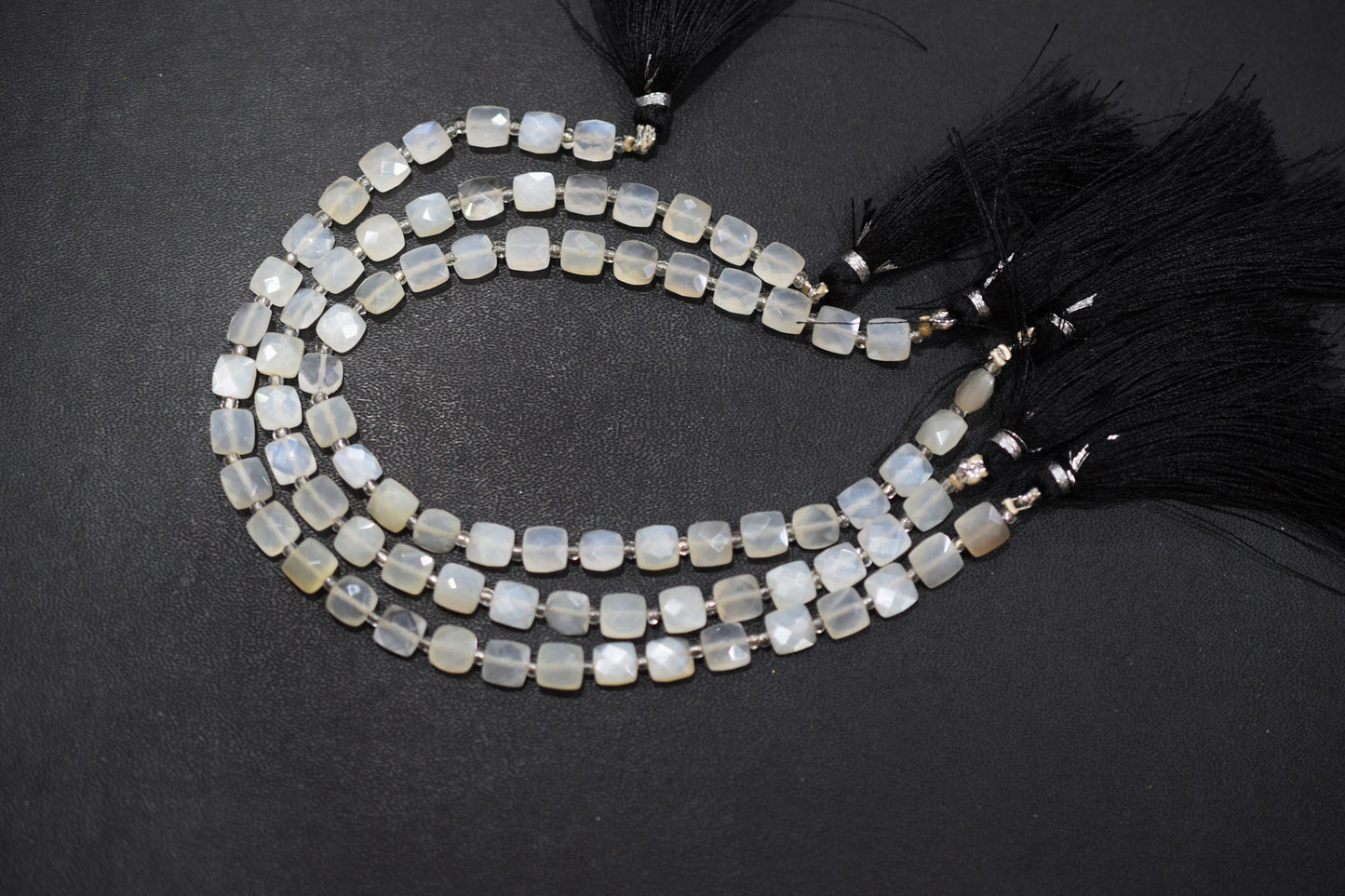 Natural Ceylon Moonstone Square Shape Beads , Sold By Strand , 6 x 6 mm , 8 Inches , 18337B