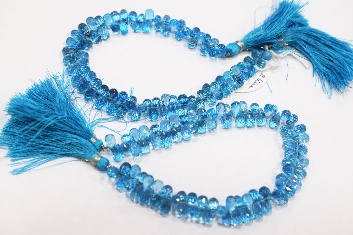Swiss Blue Topaz Tear Drops Shape Beads , Sold By Strand , 4.50x6 - 5x9.50 mm , 9 Inches , 18347