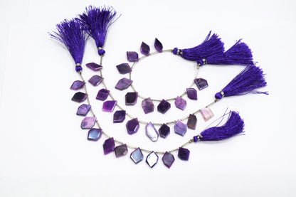 11 Pieces In A Strand Mystic Lavender Moonstone Crown Cut Tablets Beads , Sold By Strand , 10x15 - 12x17 mm , 18547