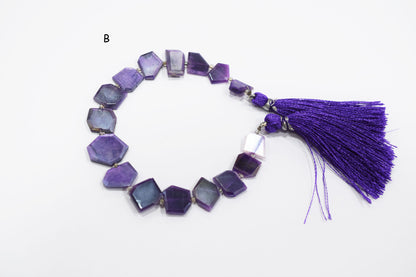 Mystic Lavender Moonstone Crown Cut Tablets Beads , Sold By Strand , 7x9 - 12x13 mm , 7", 18548