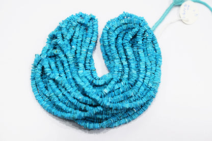 Synthetic Turquoise Heishi Square Beads , Sold By Strand , 4 - 4.50 mm , 16 Inches , 18780