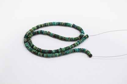 Natural Chrysocolla Heishi Tyre Shape Beads , Sold By Strand , 4.50 - 5.50 mm , 16 Inches , 18781