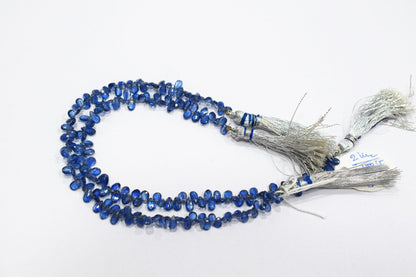 Natural Himalayan Kyanite Pear Shape Briolettes , Sold By Strand , 3x5 - 4x6.5 mm , 9 Inches , 18868