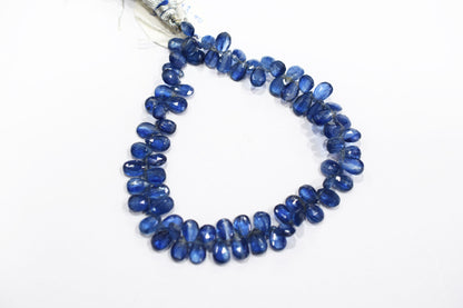 Natural Himalayan Kyanite Pear Shape Briolettes , Sold By Strand , 5.50x9 - 5.50x8 mm , 8.50 Inches , 18869