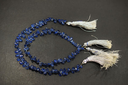 Natural Himalayan Kyanite Pear Shape Briolettes , Sold By Strand , 4x6 - 4.50x7.50 mm , 8.50", 18870