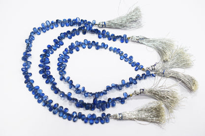 Natural Himalayan Kyanite Pear Shape Briolettes , Sold By Strand , 4x6 - 4.50x7.50 mm , 8.50", 18870