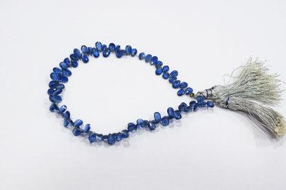 Natural Himalayan Kyanite Pear Shape Briolettes , Sold By Strand , 4x6 - 4.50x7.50 mm , 8.50", 18870