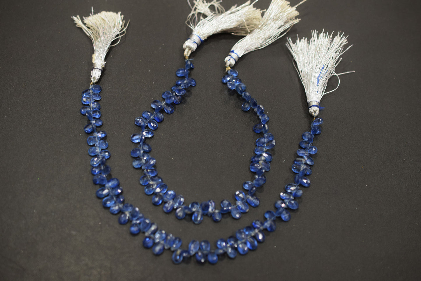 Natural Himalayan Kyanite Pear Shape Briolettes , Sold By Strand , 5x7 - 5.50x8.50 mm , 9" , 18871