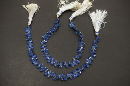 Natural Himalayan Kyanite Pear Shape Briolettes , Sold By Strand , 5x7 - 5.50x8.50 mm , 9" , 18871
