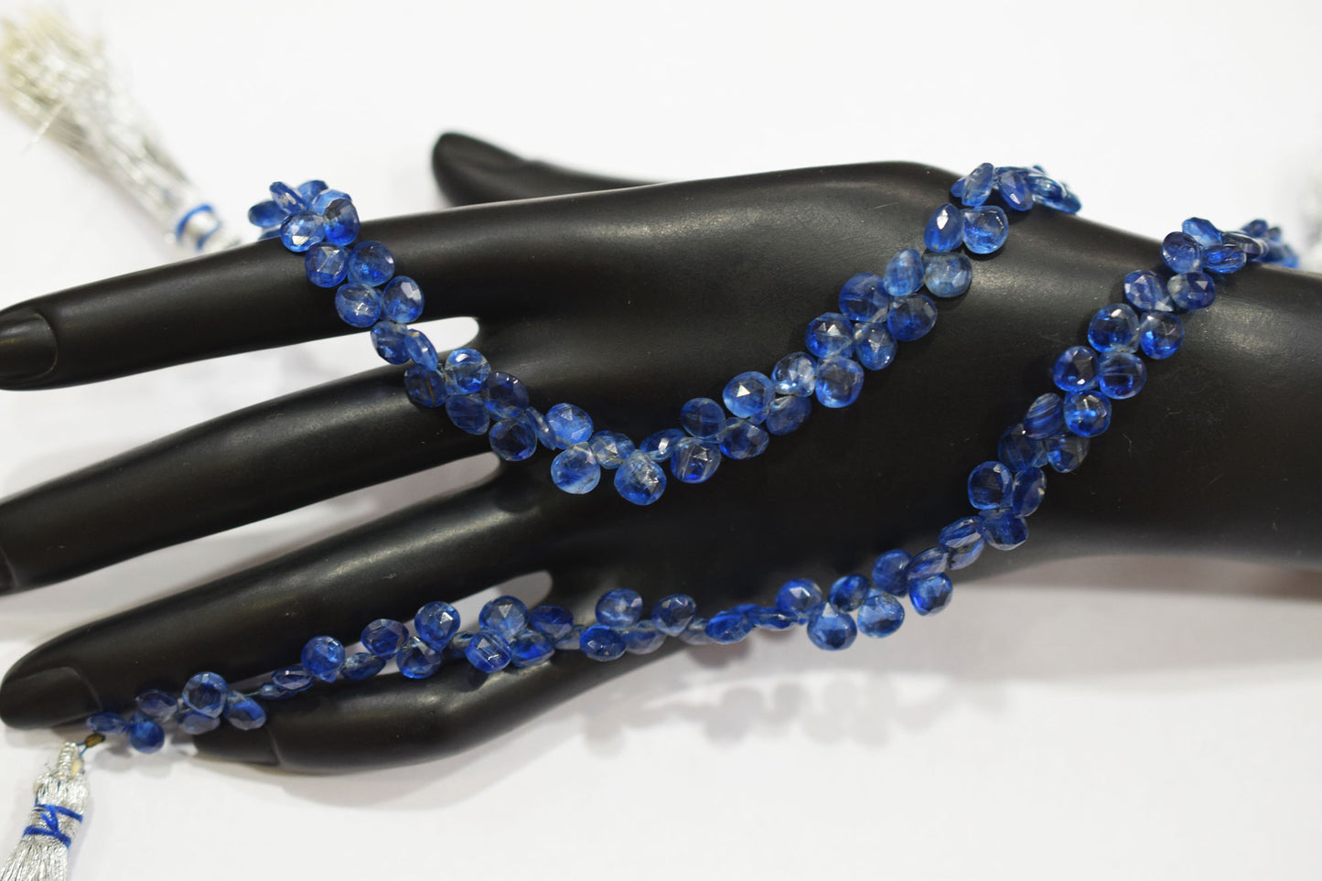 Natural Himalayan Kyanite Heart Shape Briolettes , Sold By Strand , 5.50x5.50 - 6x6 mm , 8.50" , 18872