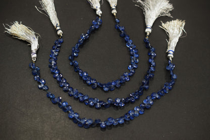 Natural Himalayan Kyanite Heart Shape Briolettes , Sold By Strand , 5.50x5.50 - 6x6 mm , 8.50" , 18872