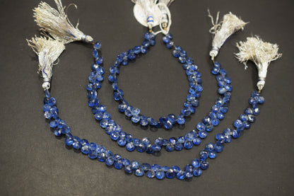 Natural Himalayan Kyanite Heart Shape Briolettes , Sold By Strand , 6.50x6.50 - 7x7 mm , 8.50", 18873