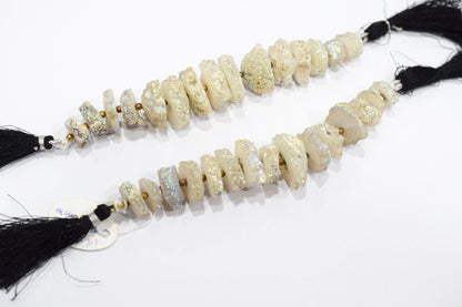 Rainbow Coated Stalactite Solar Quartz Tyre Shape , Sold By Strand , 15x15 - 20x25 mm , 5", 19302