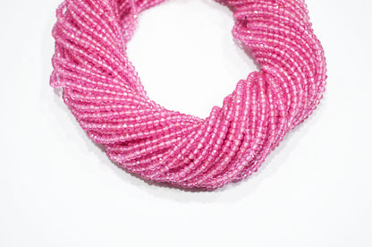 Pink Topaz Rondelle Shape Beads , Pink Topaz Faceted Rondelle Shape Beads , Sold By Strand , 12.50 Inches , 3 mm , 19323