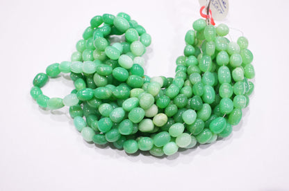 Natural Shaded Chrysoprase Nuggets Shape Beads , Sold By Strand , 16 Inches , 8x9 - 8x11 mm , 19326