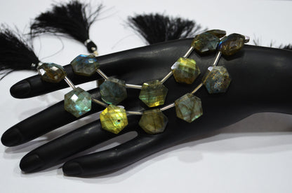 11 Pieces In A Strand Labradorite Octagon Shape Beads , Sold By Strand , 15x15 mm , 19329