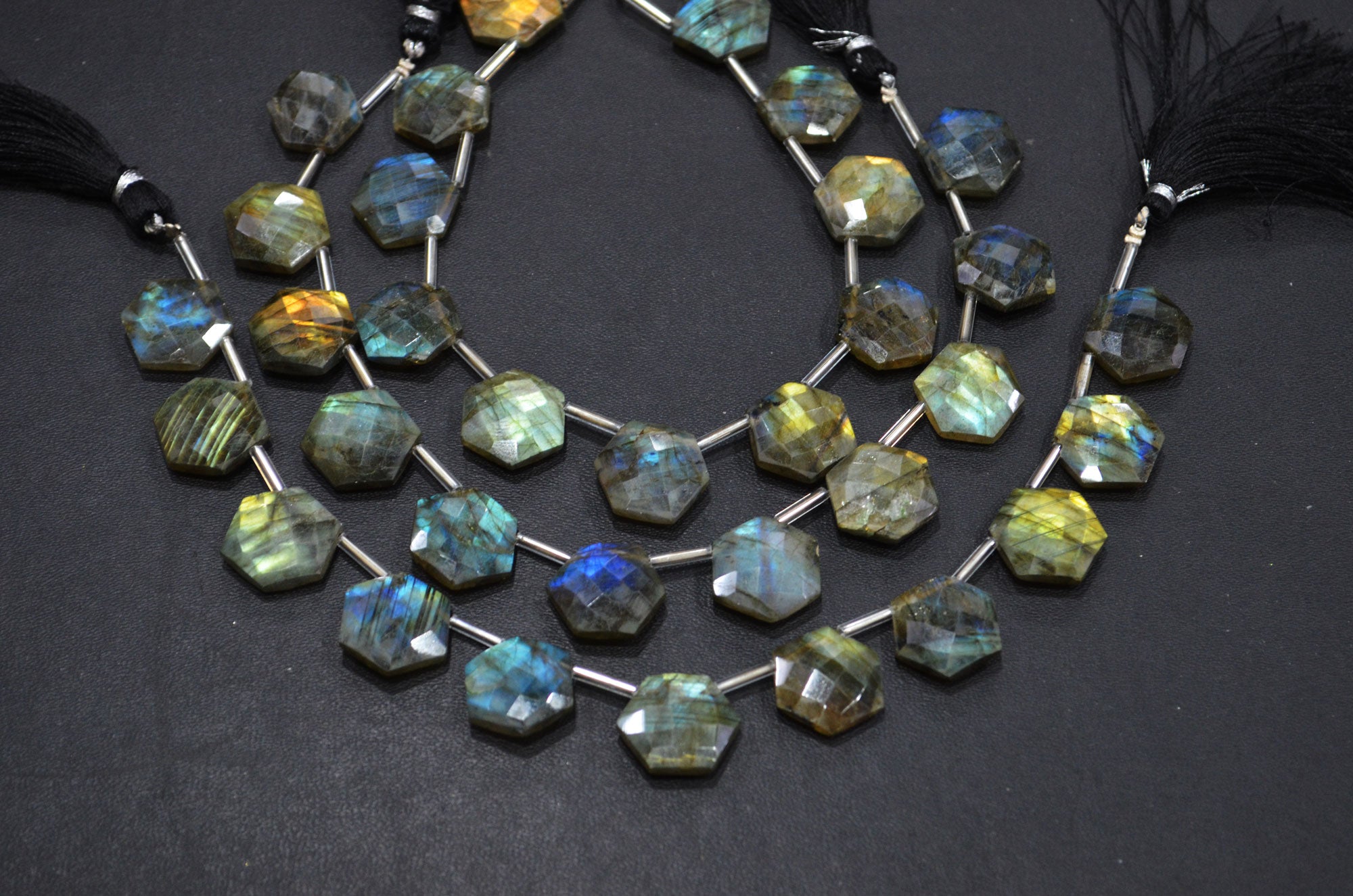 11 Pieces In A Strand Labradorite Octagon Shape Beads , Sold By Strand , 15x15 mm , 19329
