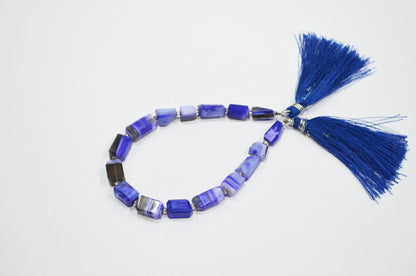 Purple Lace Chalcedony Laser Cut Nuggets Shape Beads , Sold By Strand , 7 Inches , 6x8 - 7x12 mm , 19333