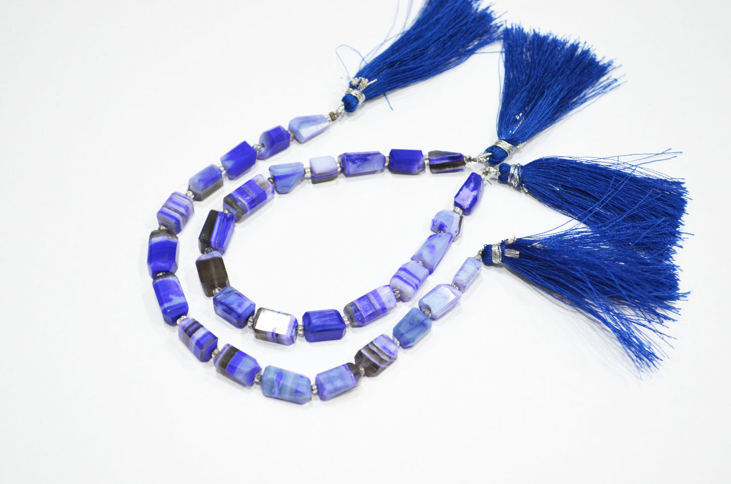 Purple Lace Chalcedony Laser Cut Nuggets Shape Beads , Sold By Strand , 7 Inches , 6x8 - 7x12 mm , 19333