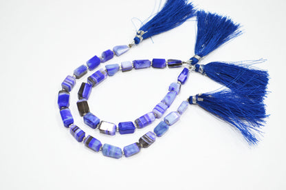 Purple Lace Chalcedony Laser Cut Nuggets Shape Beads , Sold By Strand , 7 Inches , 6x8 - 7x12 mm , 19333