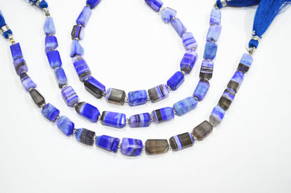 Purple Lace Chalcedony Laser Cut Nuggets Shape Beads , Sold By Strand , 7 Inches , 6x8 - 7x12 mm , 19333