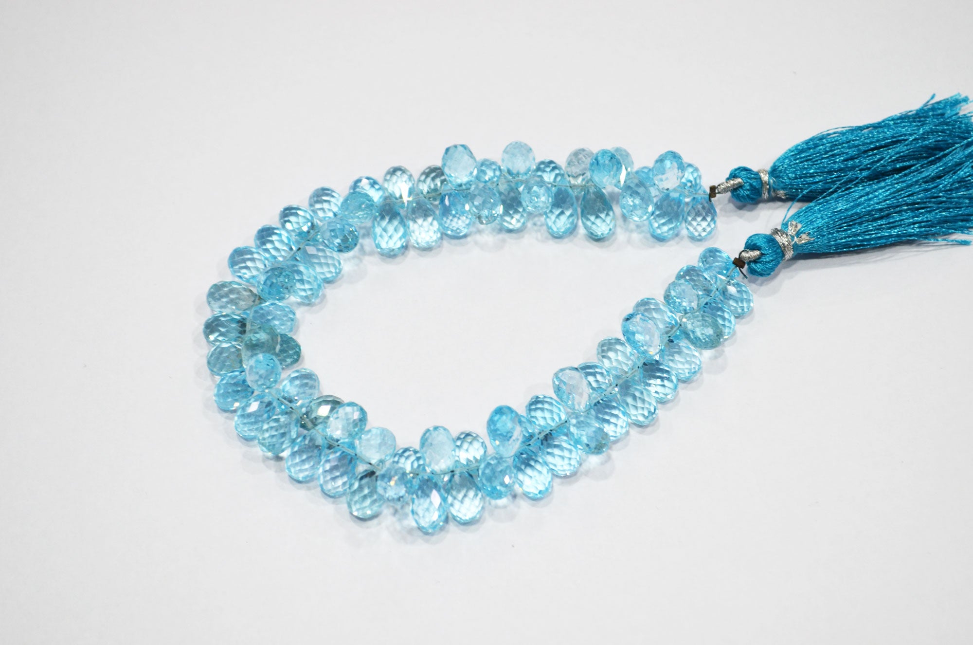 Sky Blue Topaz Tear Drops Shape Beads , Sold By Strand , 9 Inches , 6.50x11 - 6.50x12 mm , 19344
