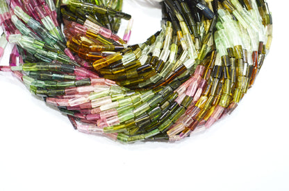 Natural Multi Tourmaline Smooth Beads , Sold By Strand , 3x5 - 4x9 mm , 16" , 19445