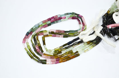 Natural Multi Tourmaline Smooth Beads , Sold By Strand , 3x5 - 4x9 mm , 16" , 19445