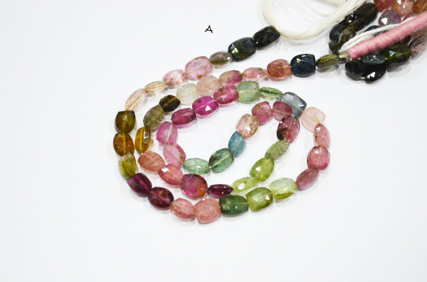 Natural Multi Tourmaline Fancy Shape Beads , Multi Tourmaline Faceted Beads , Sold By Strand , 15 Inches , 5x6 - 8x10 mm , 19452