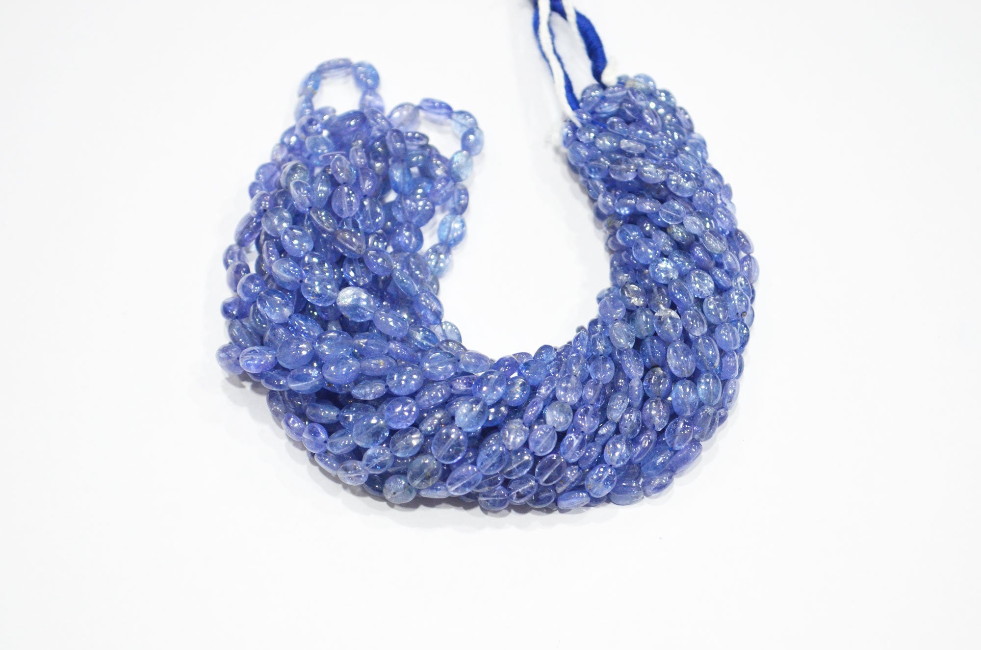 Natural Tanzanite Oval Shape Beads , Tanzanite Smooth Oval Shape Beads , Sold By Strand , 16 Inches , 4x5 - 6x7.50 mm , 19458