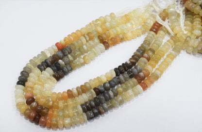 Natural Multi Moonstone Rondelle Shape Beads , Sold By Strand , 10 - 11 mm , 16'', 19564