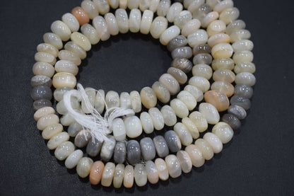 Natural Multi Moonstone Rondelle Shape Beads , Sold By Strand , 11 - 12 mm , 16'', 19567