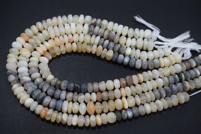 Natural Multi Moonstone Rondelle Shape Beads , Sold By Strand , 11 - 12 mm , 16'', 19567