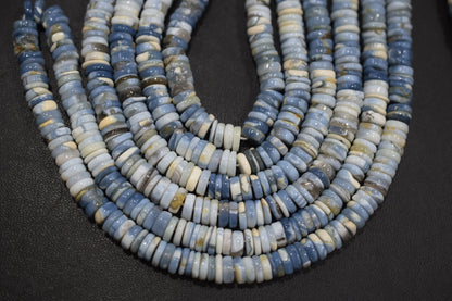 Natural Denim Opal Tyre Shape Beads , Sold By Strand , 6 - 7 mm , 16" ,  19572